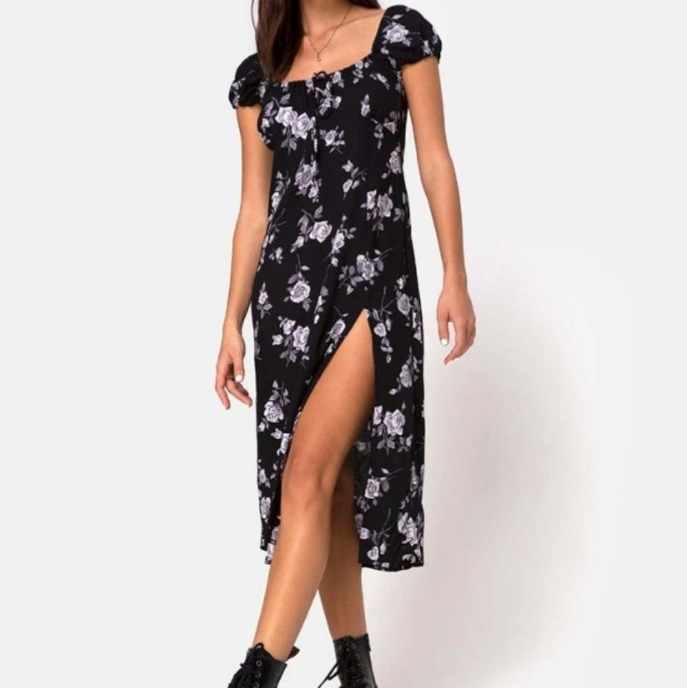 Black Rose Motel Midi Dress